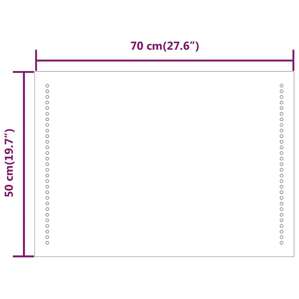 LED Bathroom Mirror 70x50 cm