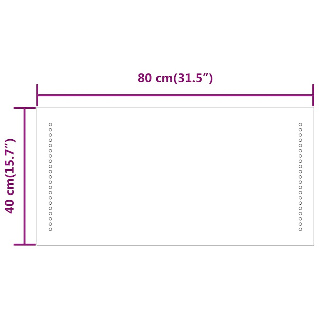 LED Bathroom Mirror 80x40 cm