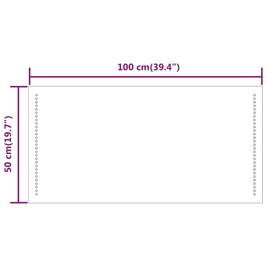 LED Bathroom Mirror 100x50 cm