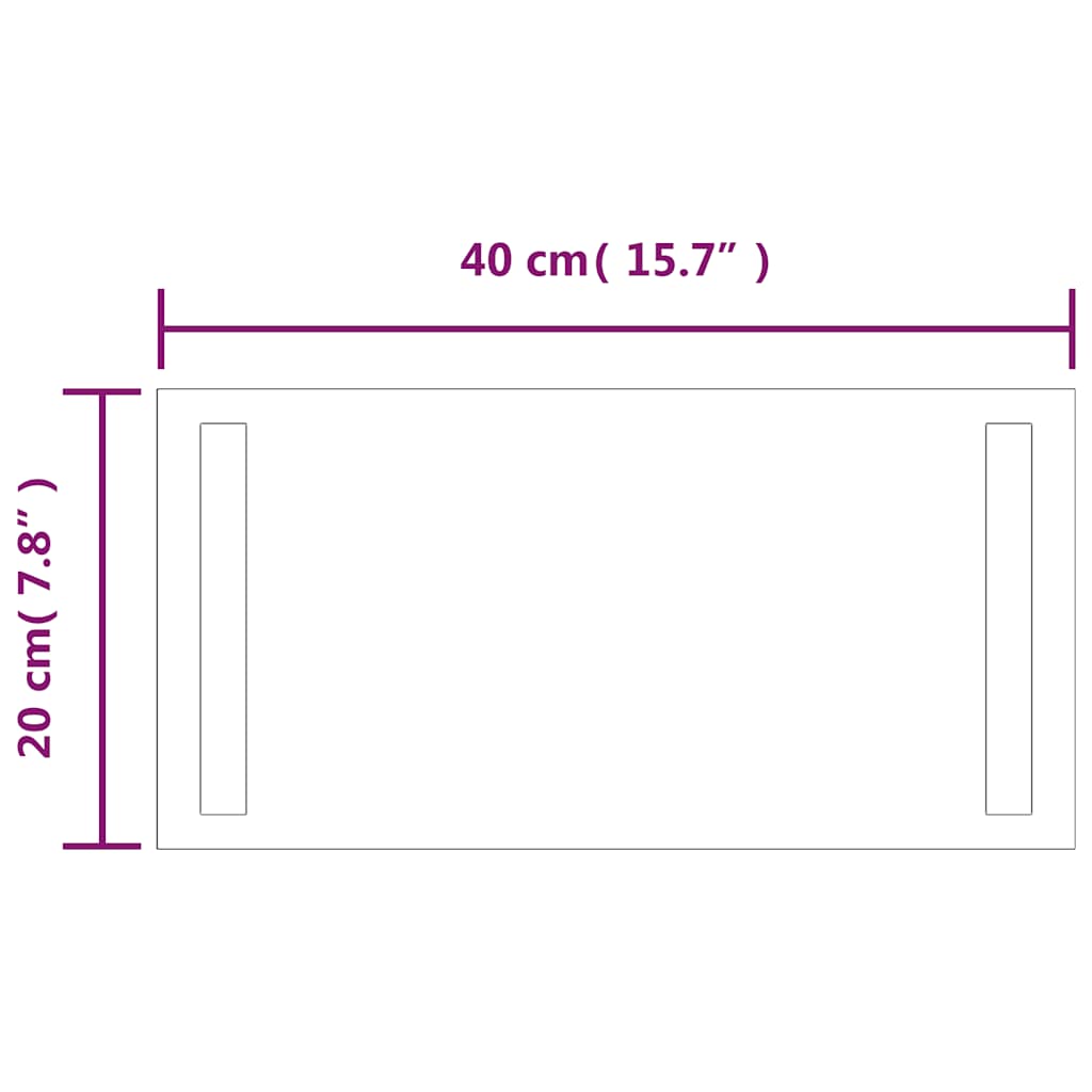 LED Bathroom Mirror 40x20 cm