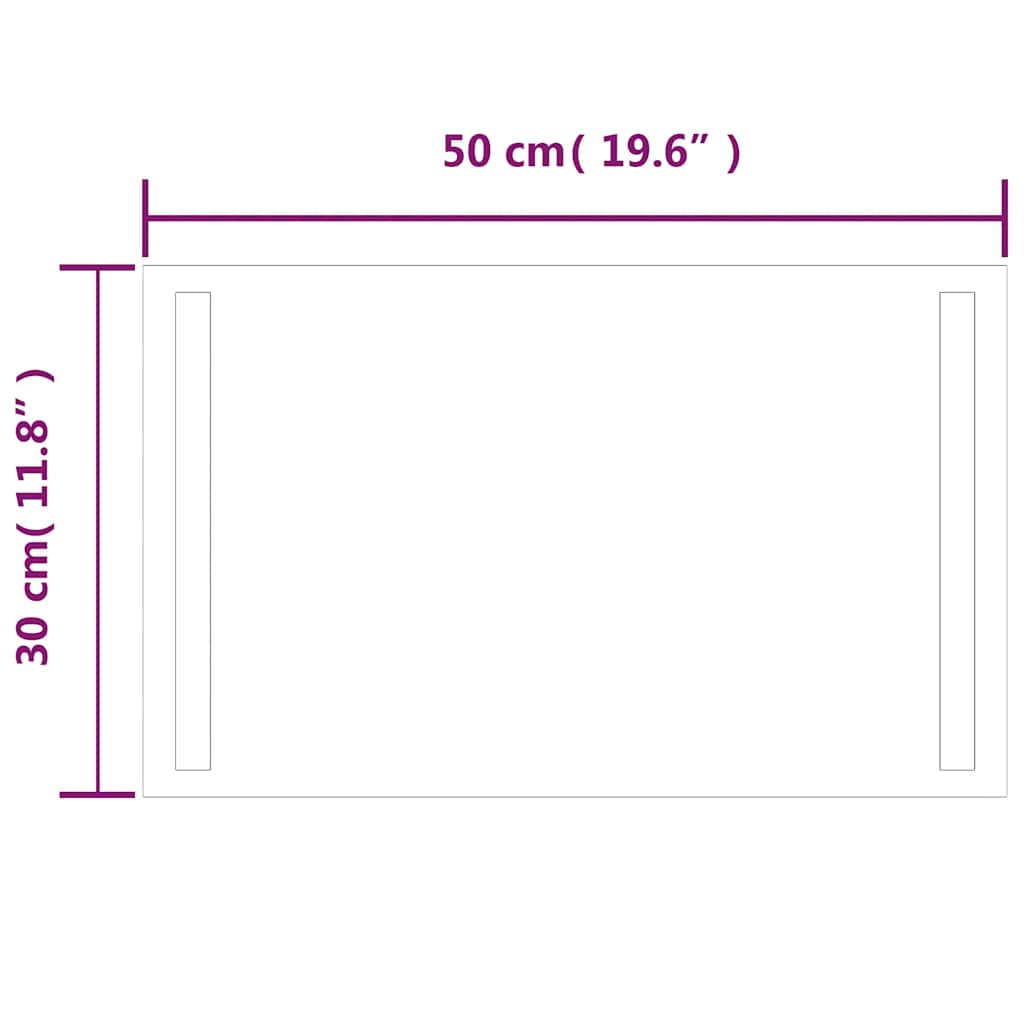 LED Bathroom Mirror 50x30 cm