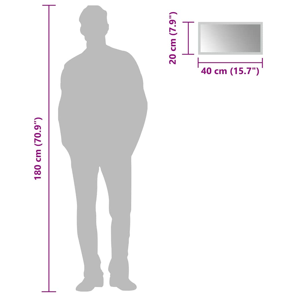 LED Bathroom Mirror 40x20 cm