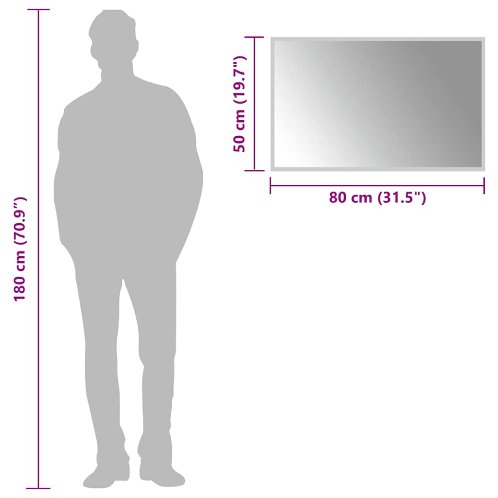 LED Bathroom Mirror 80x50 cm