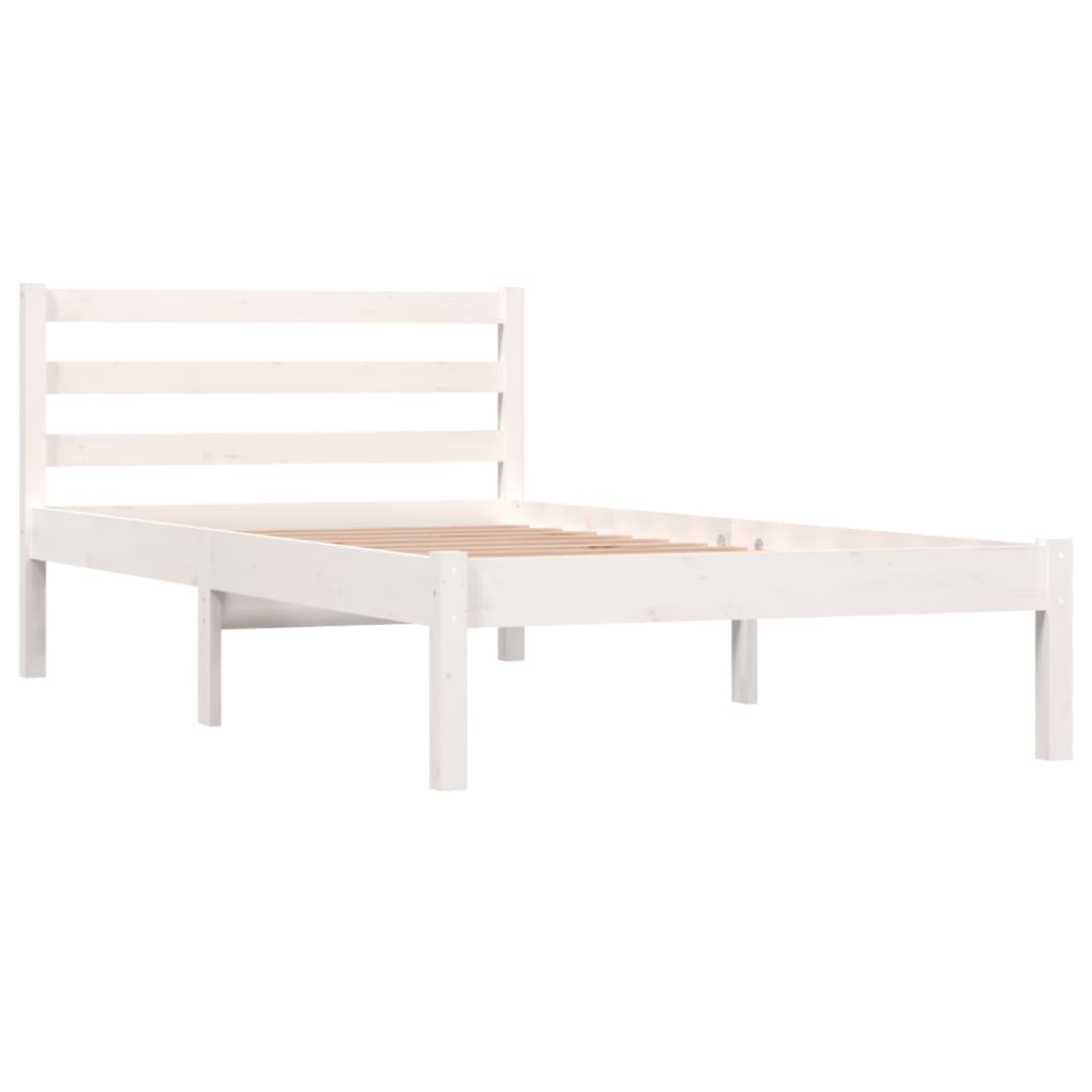 Bed Frame without Mattress 90x190cm White Single