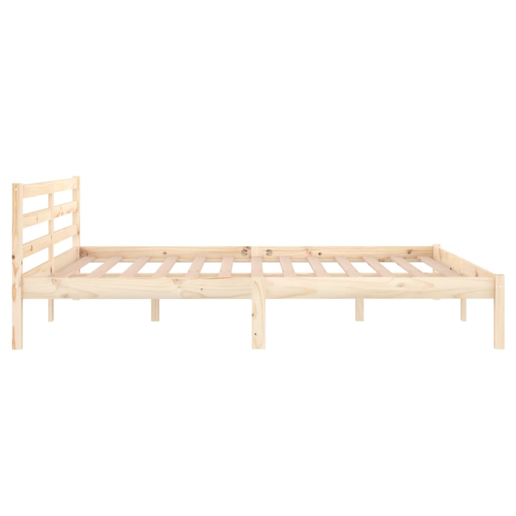 Bed Frame without Mattress Solid Wood Pine 160x200cm