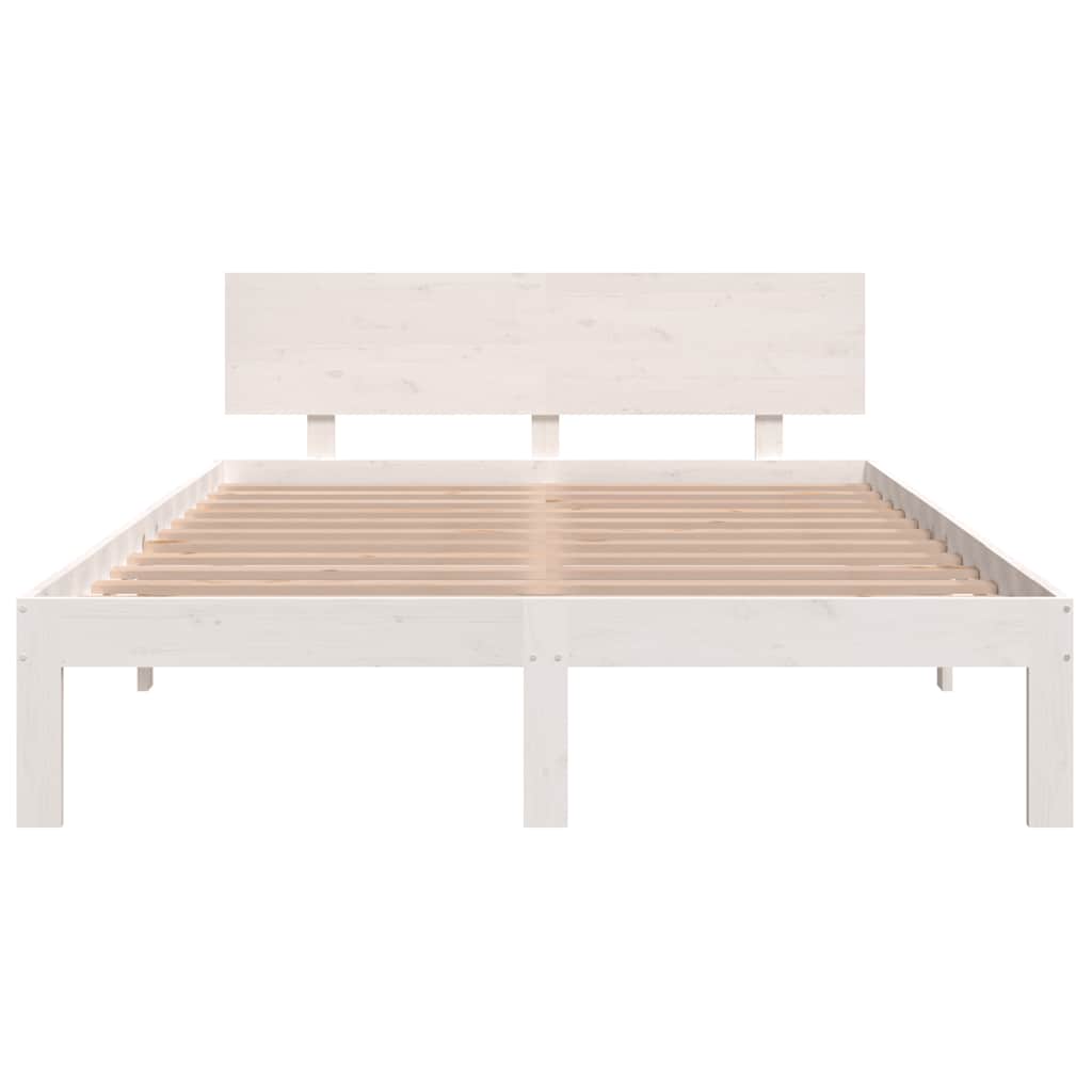 Bed Frame without Mattress White 150x200cm King Size