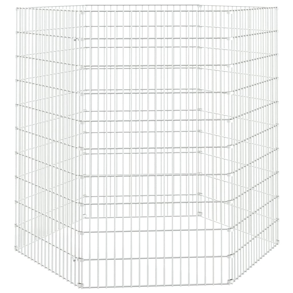Free Range Animal Enclosure 6-Panel 54x100 cm Galvanised Iron