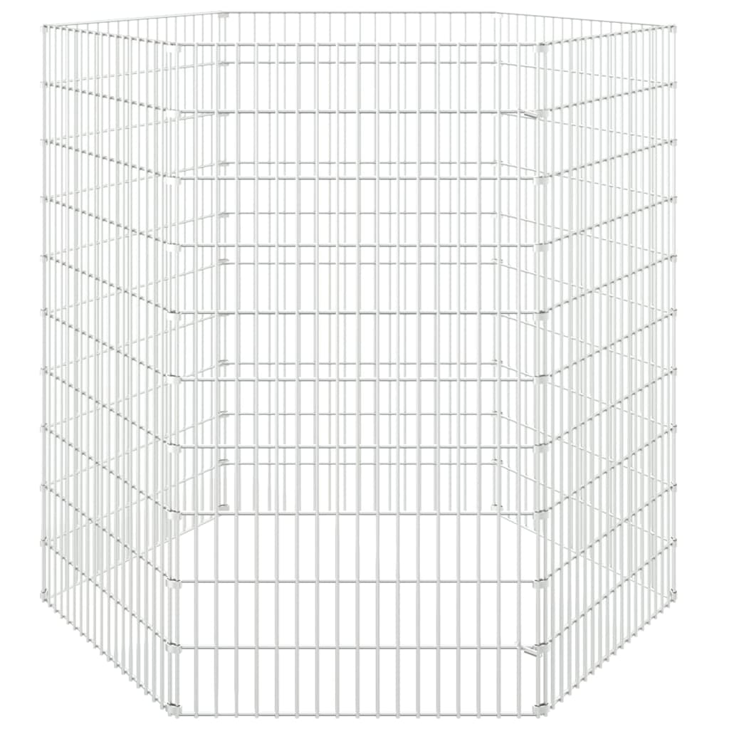 Free Range Animal Enclosure 6-Panel 54x100 cm Galvanised Iron