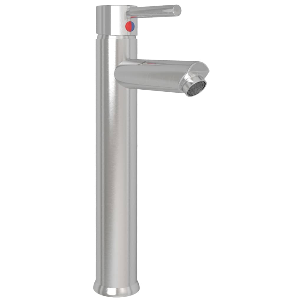 Bathroom Sink with Tap and Push Drain Clear Tempered Glass