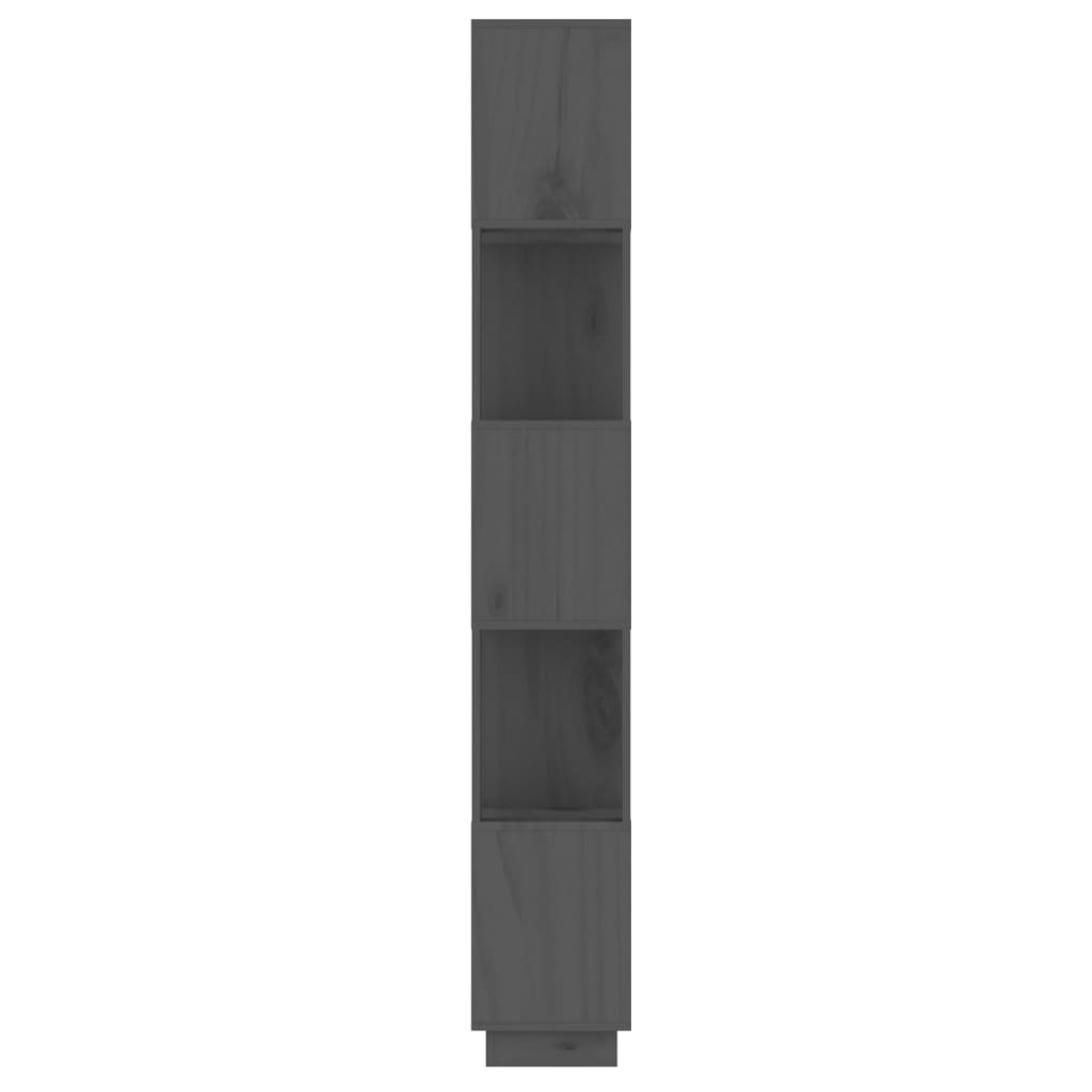 Book Cabinet/Room Divider Grey 51x25x163.5 cm Solid Wood Pine