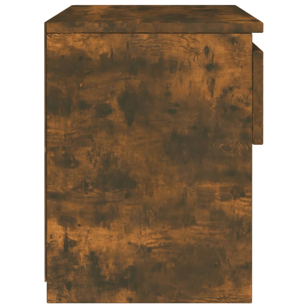 Bedside Cabinet Smoked Oak 40x30x39 cm Engineered Wood