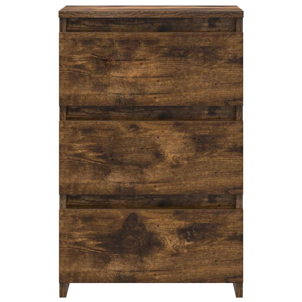 Bed Cabinets 2 pcs Smoked Oak 40x35x62.5 cm Engineered Wood