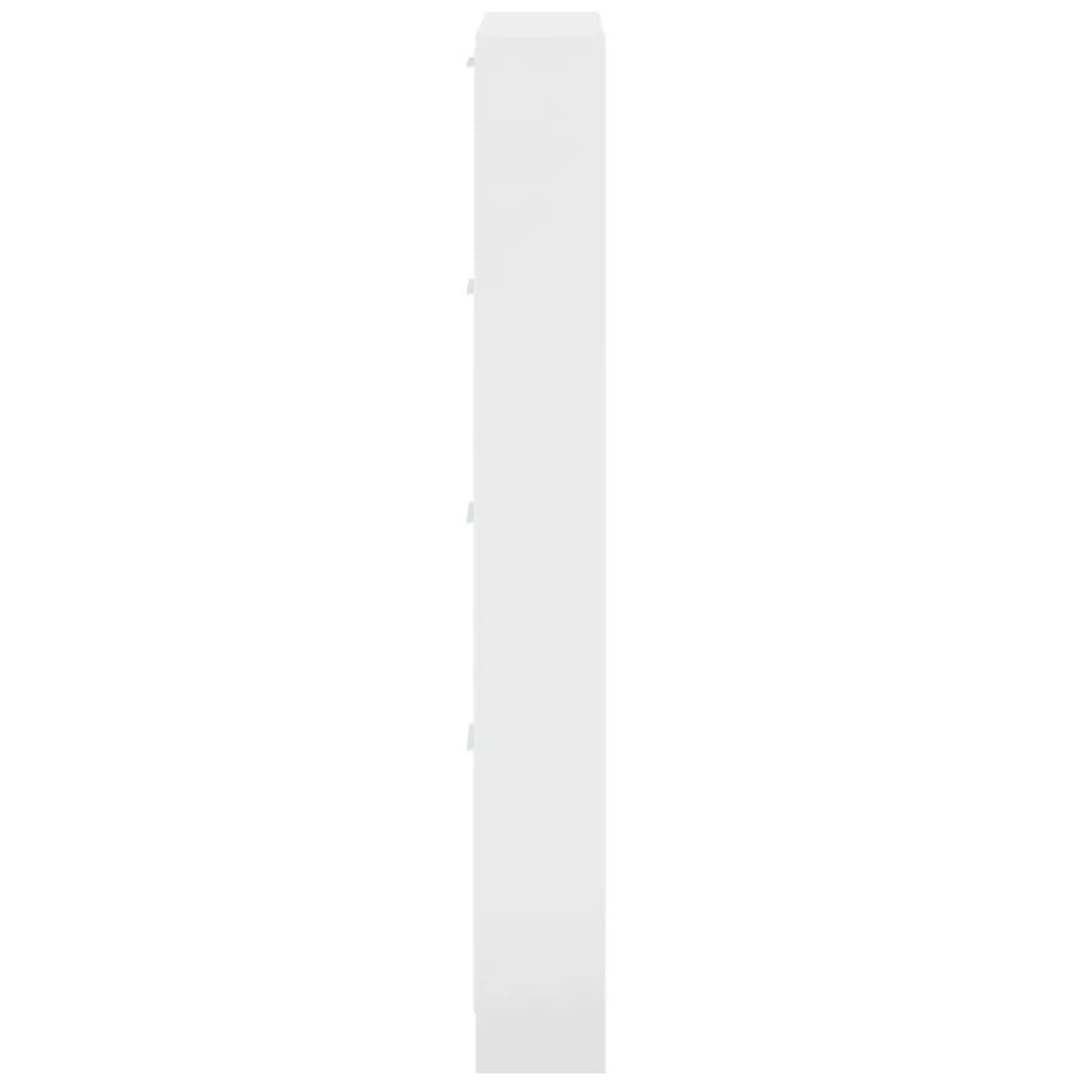 Shoe Cabinet High Gloss White 59x17x150 cm Engineered Wood