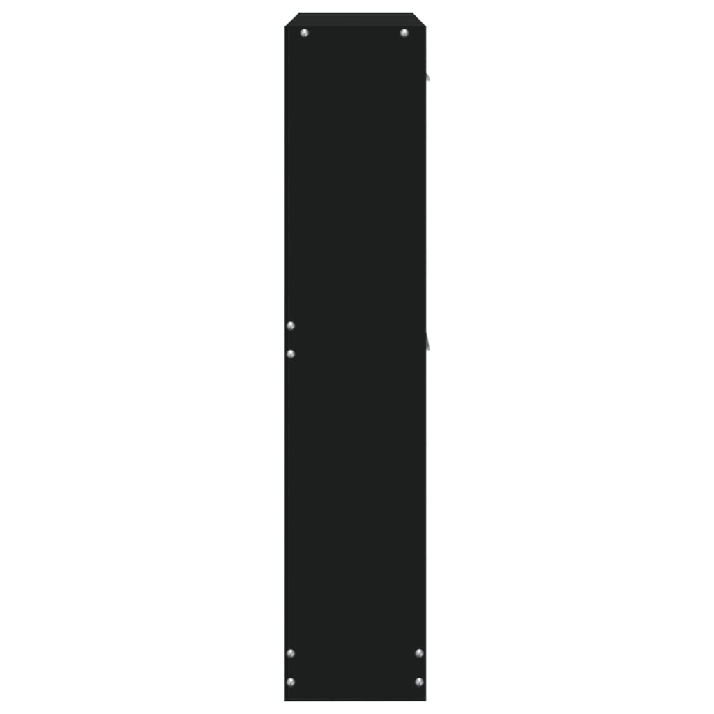 Shoe Cabinet Black 59x17x81 cm Engineered Wood