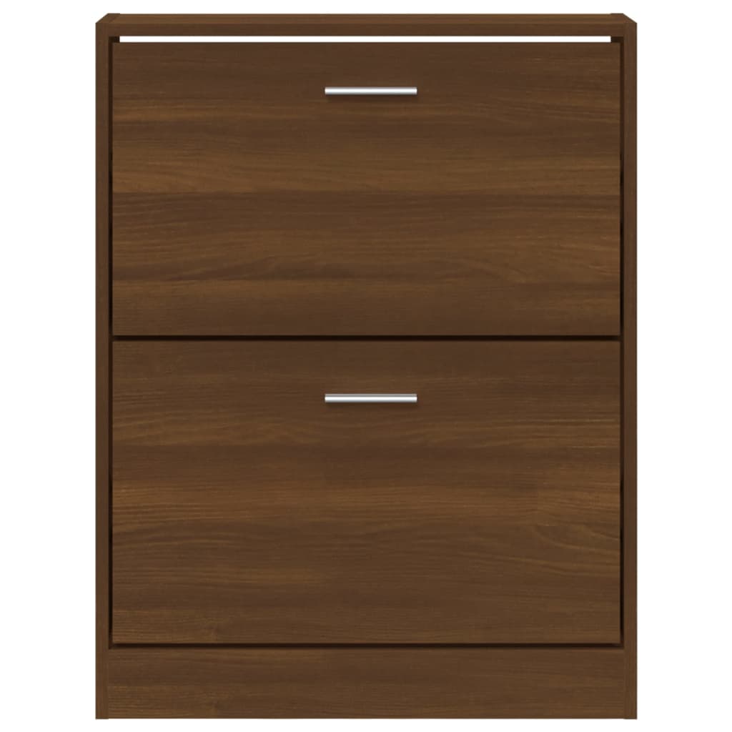 Shoe Cabinet Brown Oak 59x17x81 cm Engineered Wood