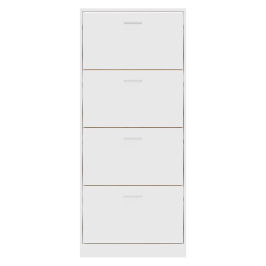 Shoe Cabinet White 63x24x147 cm Engineered Wood