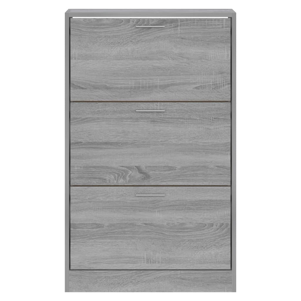 Shoe Cabinet Grey Sonoma 63x24x103 cm Engineered Wood