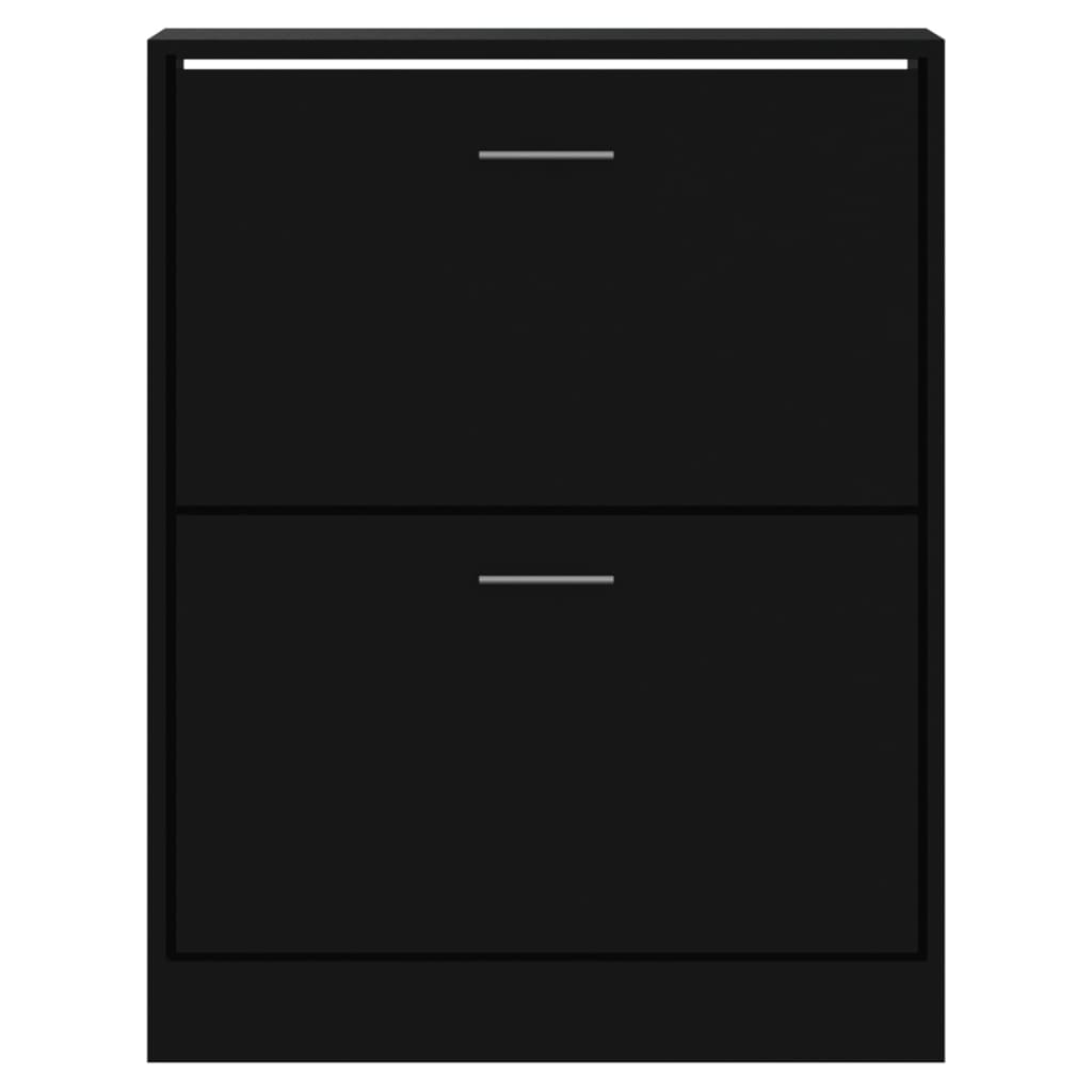 Shoe Cabinet Black 63x24x81 cm Engineered Wood