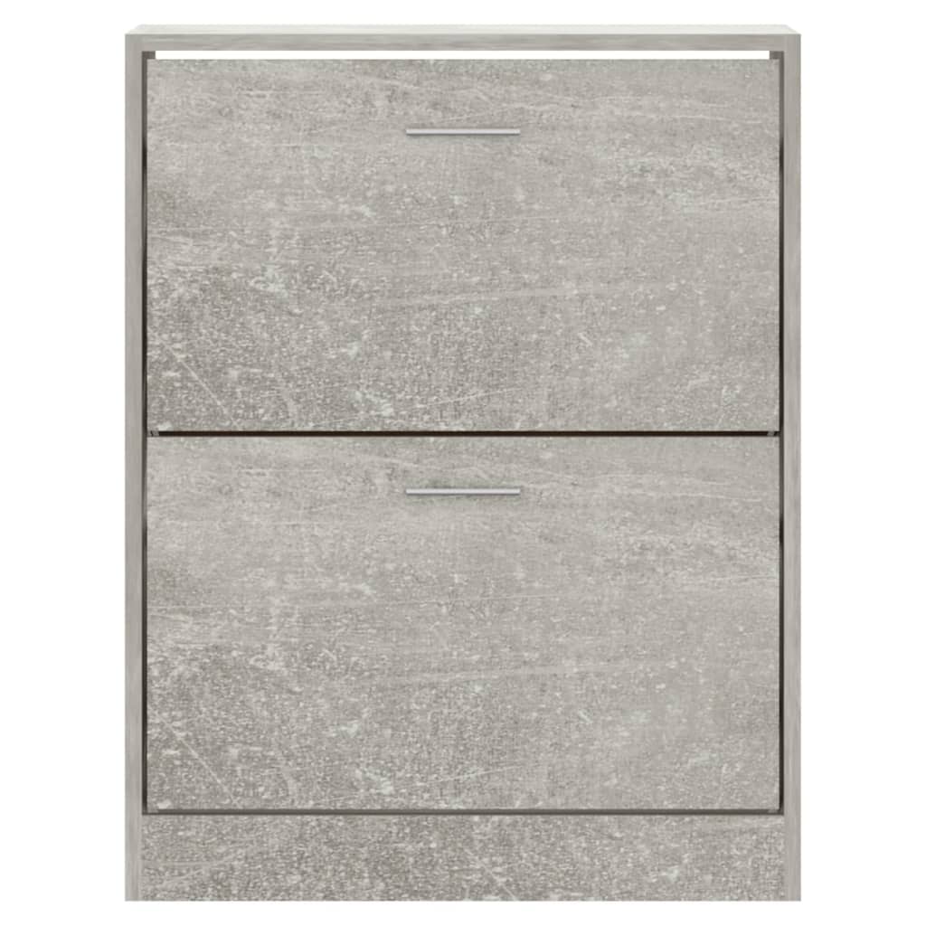 Shoe Cabinet Concrete Grey 63x24x81 cm Engineered Wood