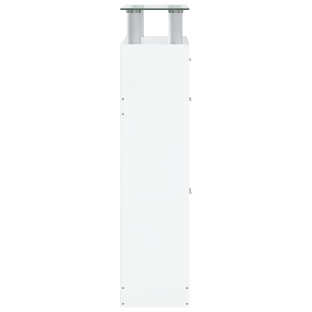 Shoe Cabinet High Gloss White 63x24x104 cm Engineered Wood