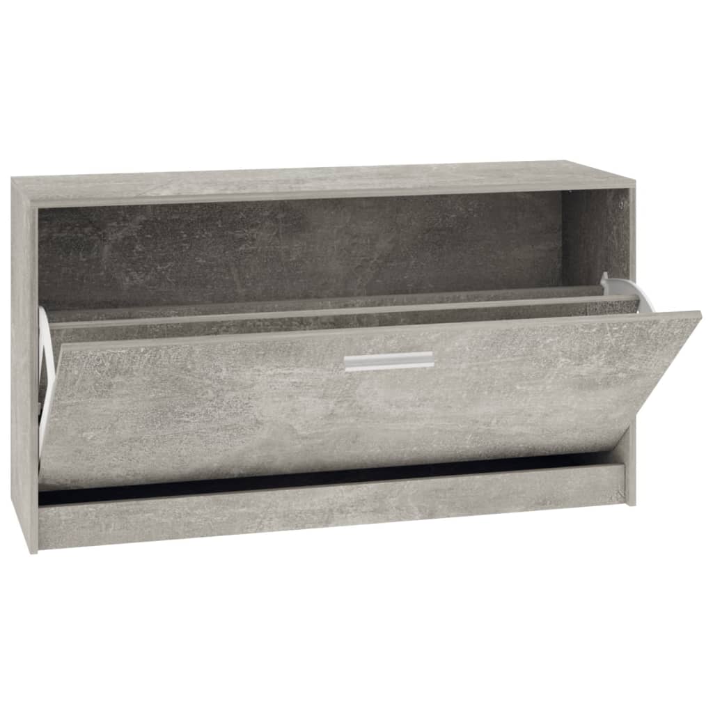 Shoe Bench Concrete Grey 80x24x45 cm Engineered Wood
