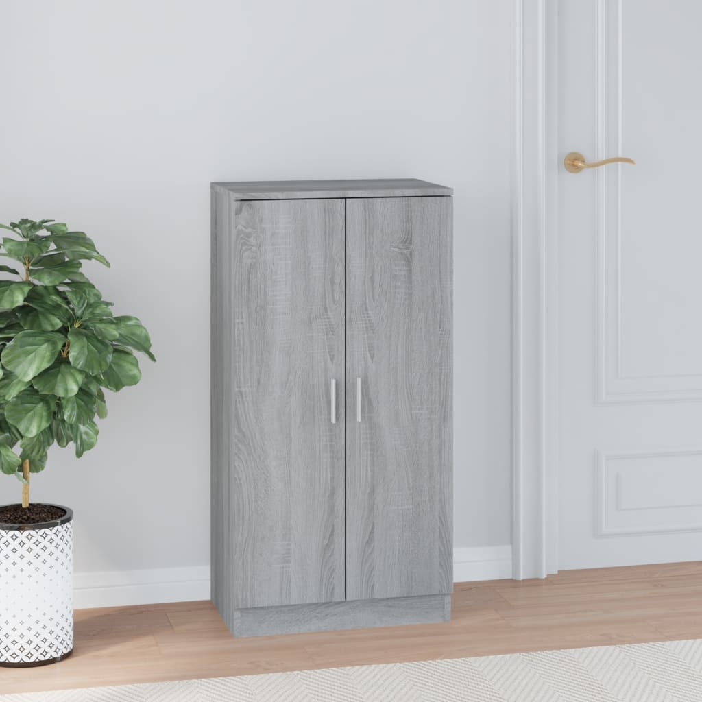 Shoe Cabinet Grey Sonoma 55x35x108 cm Engineered Wood