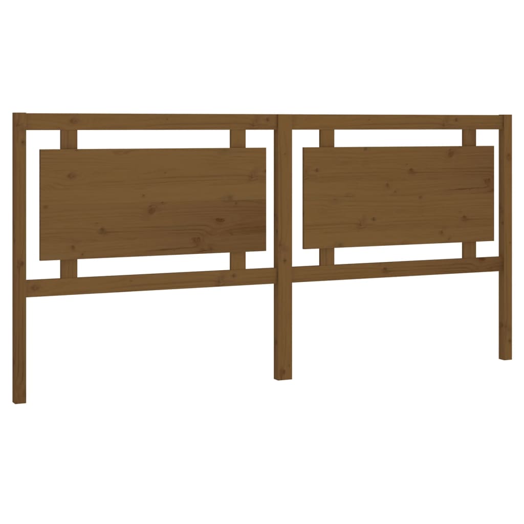 Bed Headboard Honey Brown 205.5x4x100 cm Solid Pine Wood