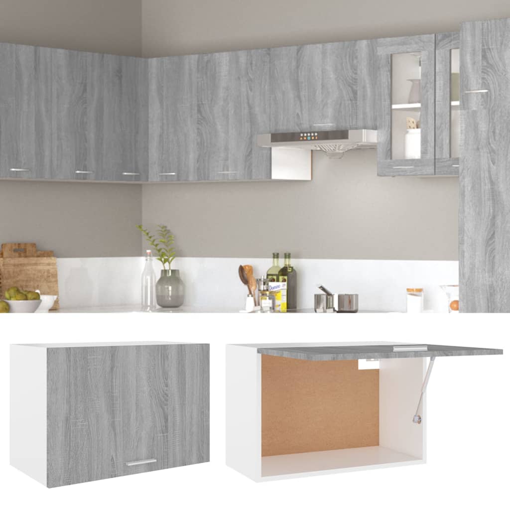 Hanging Cabinet Lyon Grey Sonoma 60x31x40 cm Engineered Wood