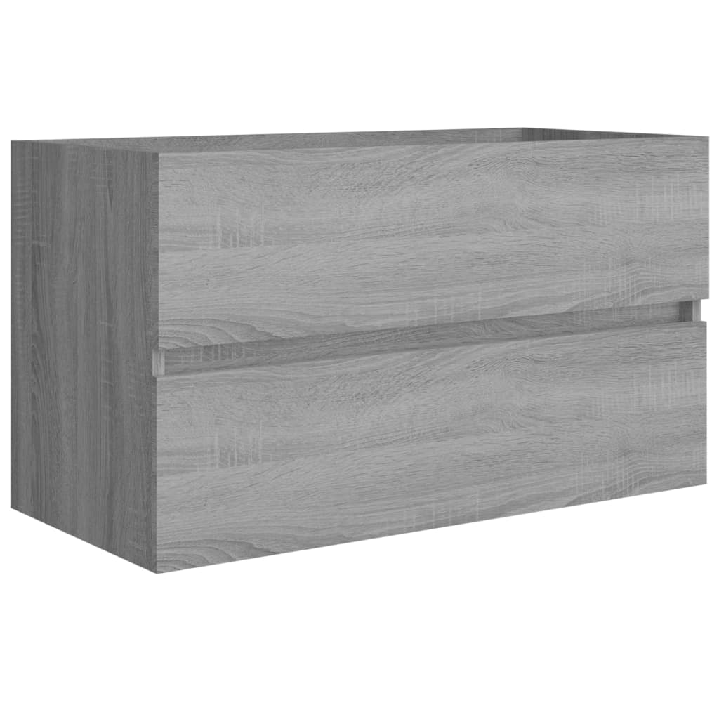 Sink Cabinet Grey Sonoma 80x38.5x45 cm Engineered Wood