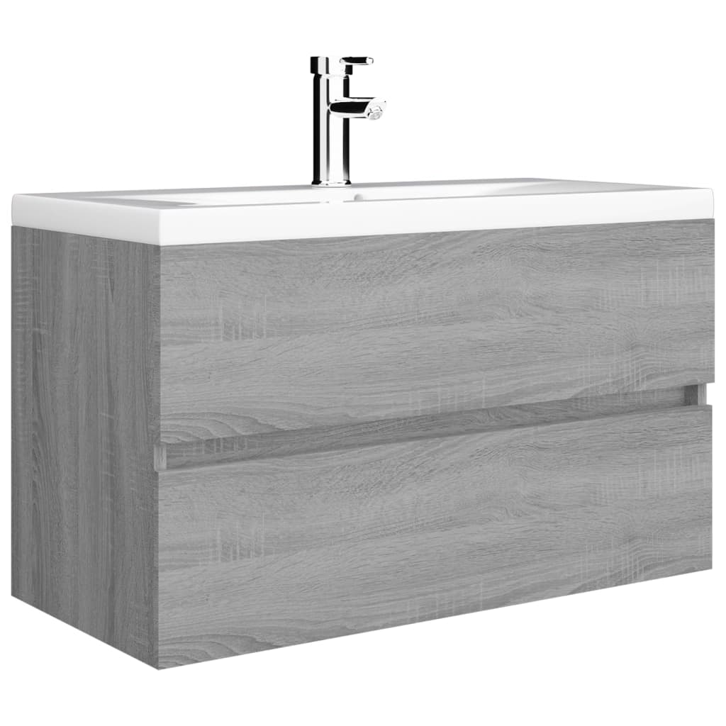 Sink Cabinet Grey Sonoma 80x38.5x45 cm Engineered Wood