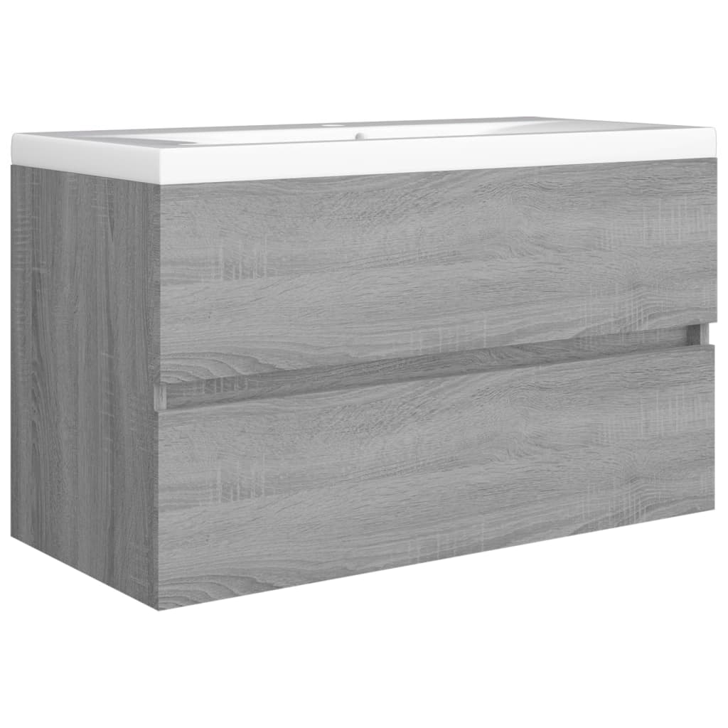 Sink Cabinet Grey Sonoma 80x38.5x45 cm Engineered Wood