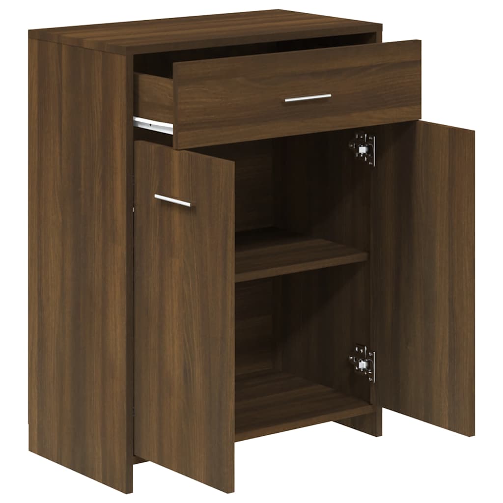 Bathroom Cabinet Brown Oak 60x33x80 cm Engineered Wood