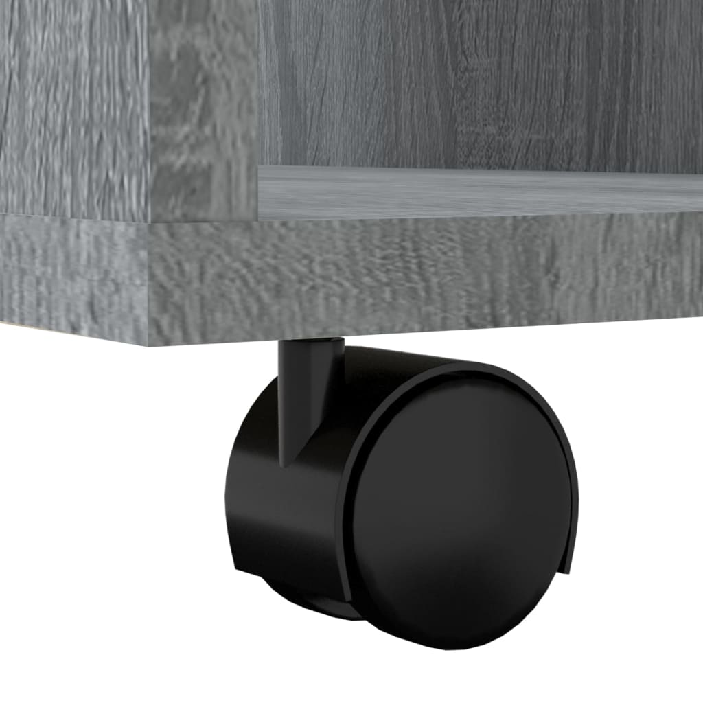 Rolling Cabinet Grey Sonoma 60x53x72 cm Engineered Wood