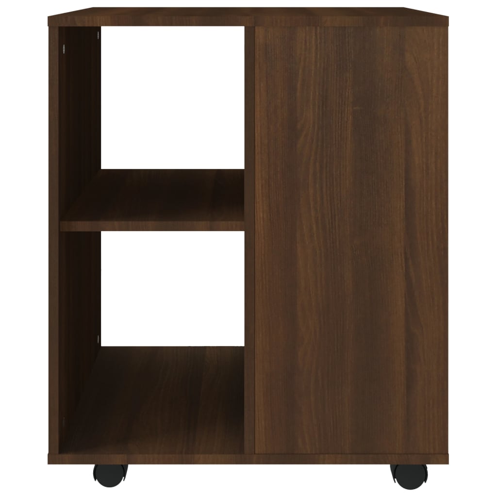 Rolling Cabinet Brown Oak 60x53x72 cm Engineered Wood