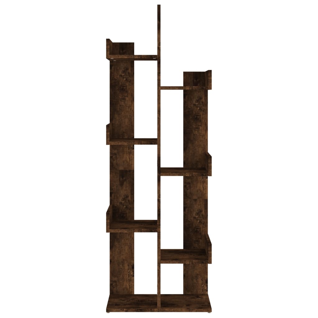 Book Cabinet 48x25.5x140 cm Smoked Oak Engineered Wood