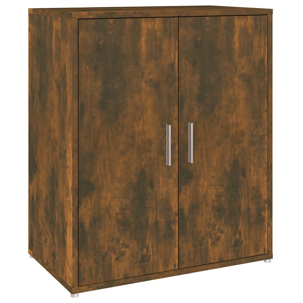 Shoe Cabinet Smoked Oak 60x35x70 cm Engineered Wood