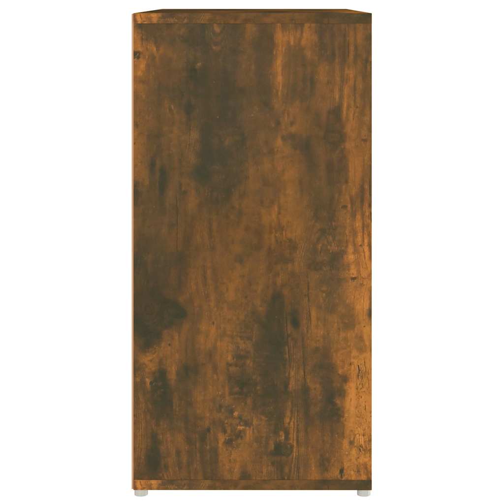 Shoe Cabinet Smoked Oak 60x35x70 cm Engineered Wood