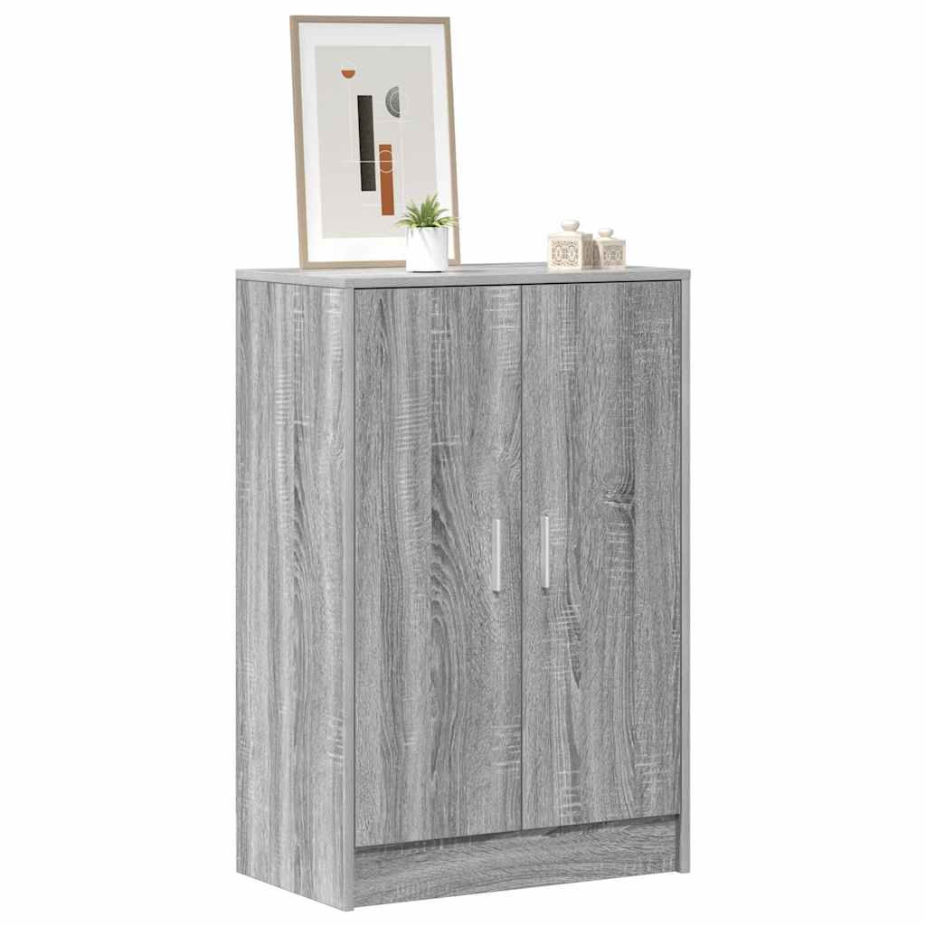 Shoe Cabinet Grey Sonoma 60x35x92 cm Engineered Wood