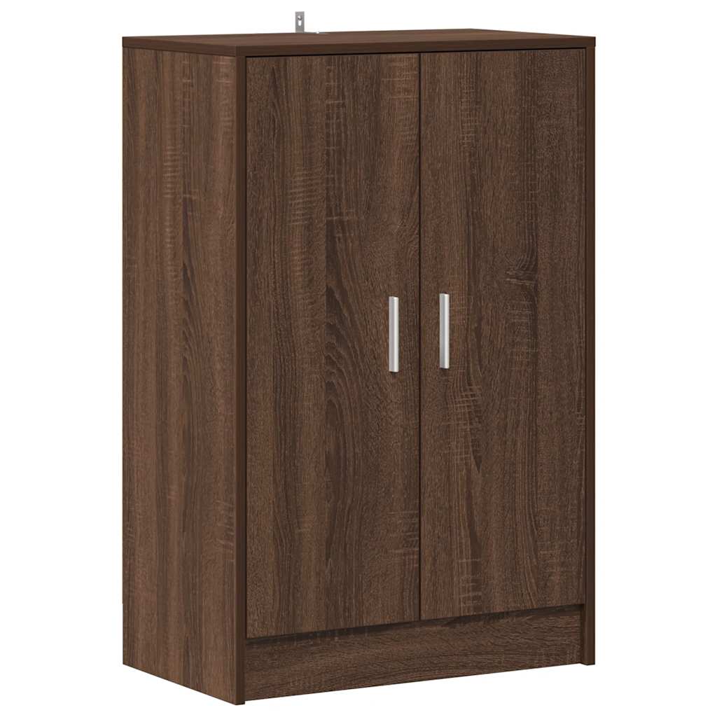 Shoe Cabinet Brown Oak 60x35x92 cm Engineered Wood