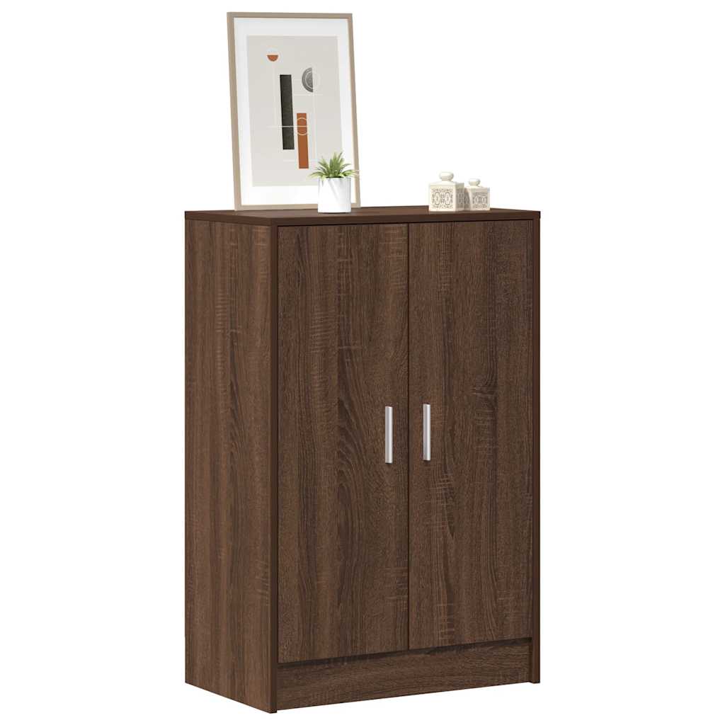 Shoe Cabinet Brown Oak 60x35x92 cm Engineered Wood