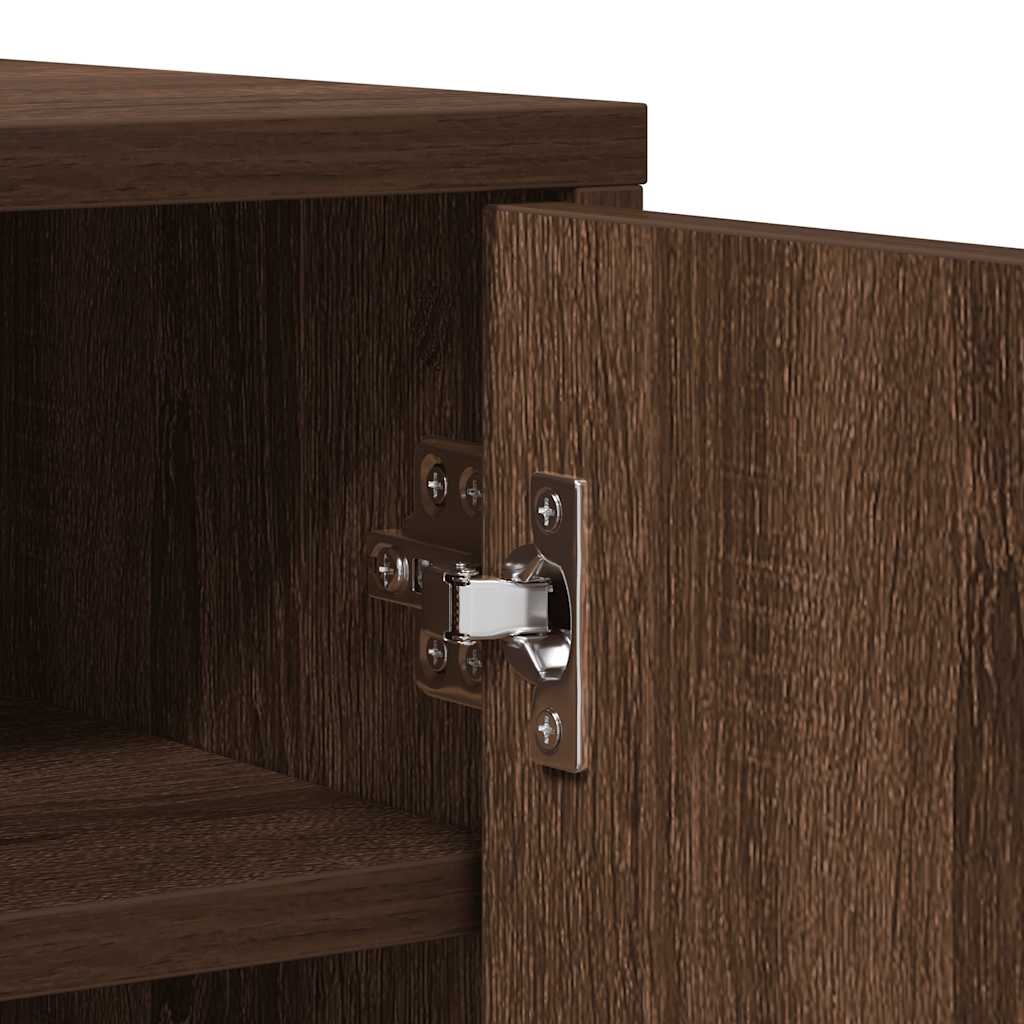 Shoe Cabinet Brown Oak 60x35x92 cm Engineered Wood