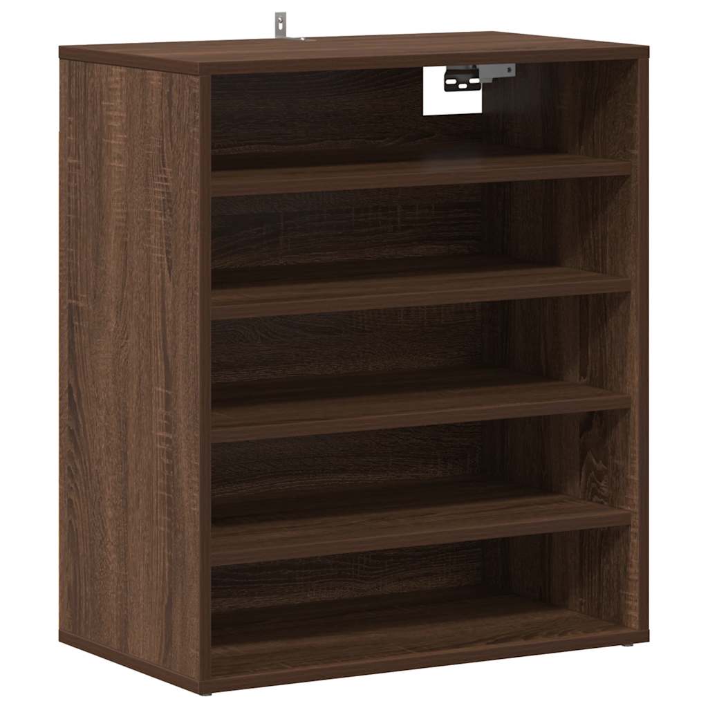 Shoe Cabinet Brown Oak 60x35x70 cm Engineered Wood