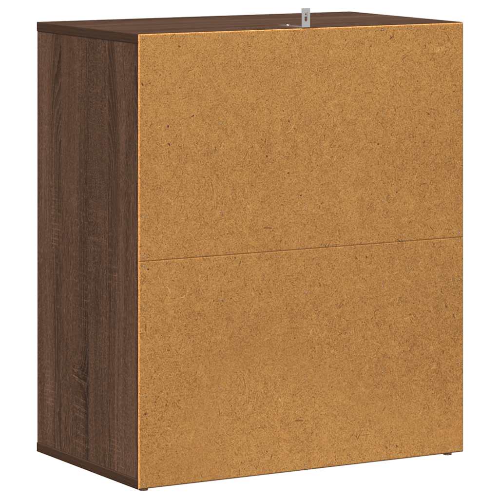 Shoe Cabinet Brown Oak 60x35x70 cm Engineered Wood