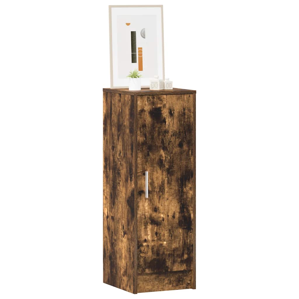 Shoe Cabinet Smoked Oak 32x35x92 cm Engineered Wood
