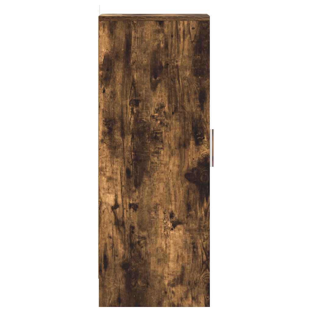 Shoe Cabinet Smoked Oak 32x35x92 cm Engineered Wood