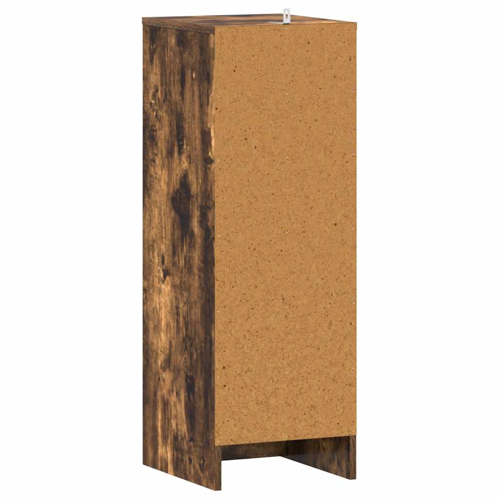 Shoe Cabinet Smoked Oak 32x35x92 cm Engineered Wood