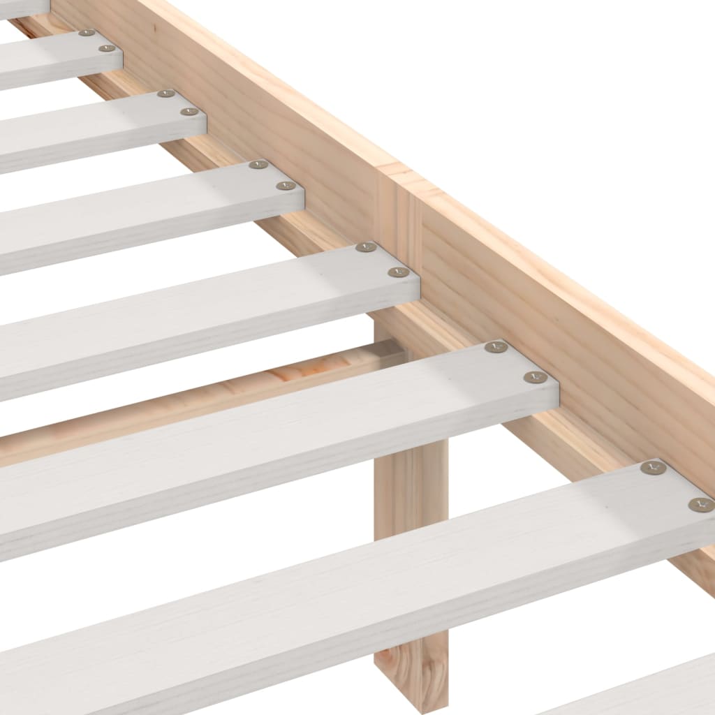 Bed Frame without Mattress Solid Wood Pine 140x200 cm