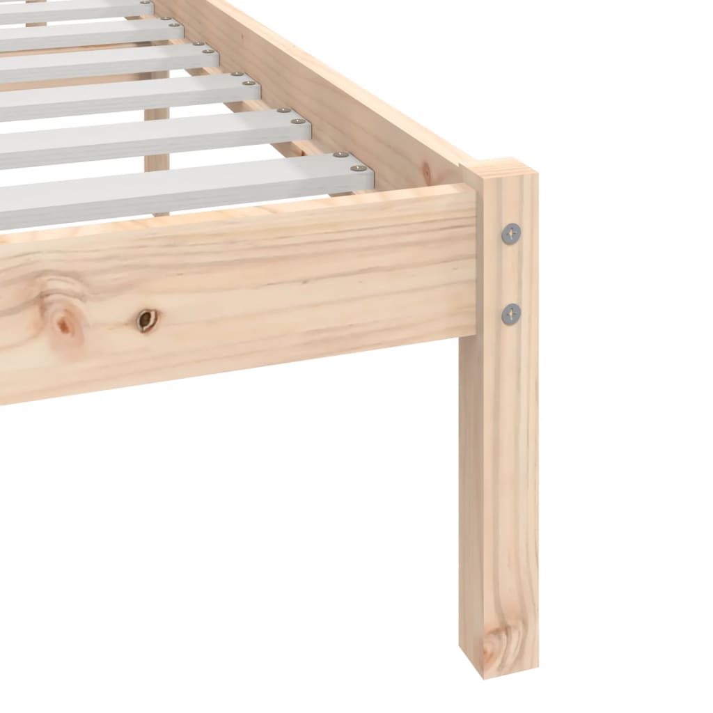 Bed Frame without Mattress Solid Wood Pine 140x200 cm