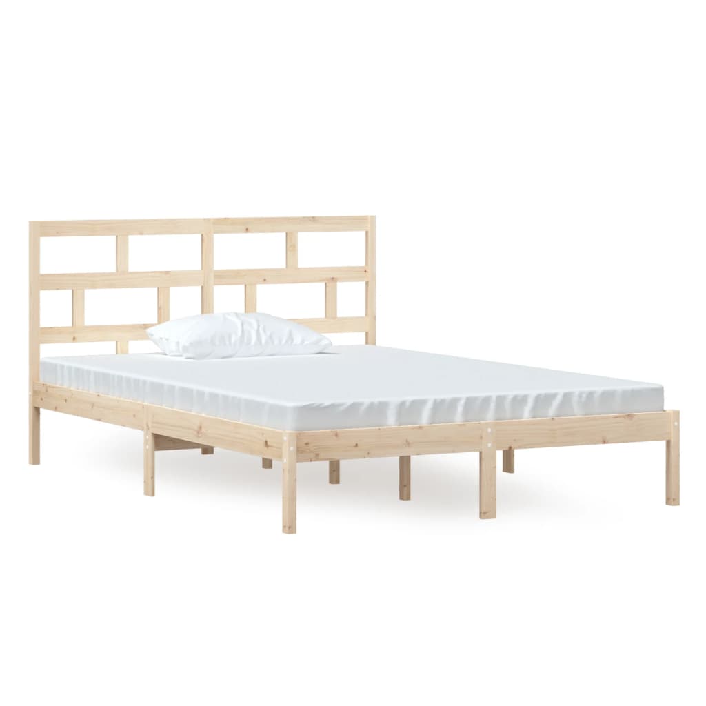 3101218 vidaXL Bed Frame without Mattress Solid Wood 140x200 cm (810017+814194)