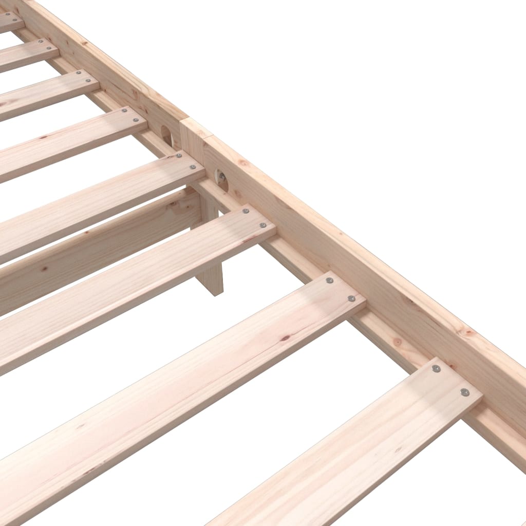 3101333 vidaXL Bed Frame without Mattress Solid Wood 90x200 cm (810067+814174)